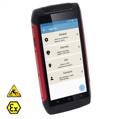 Vigicom ATI-3680Ex: Smartphone PTI certifié ATEX zone 2 Vigicom ATI-3680Ex: Smartphone PTI certifié ATEX zone 2