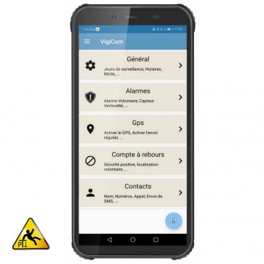 Vigicom® ATI-3540: Smartphone Tout-terrain pour la protection des travailleurs isolés