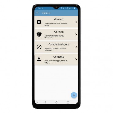 Vigicom ATI-112EU: Smartphone Android avec fonction protection travailleur isolé