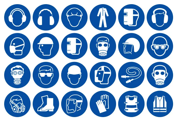 Icones des EPI obligatoires